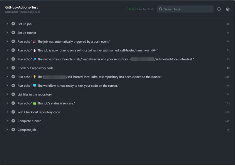 Github Actions Test Workflow