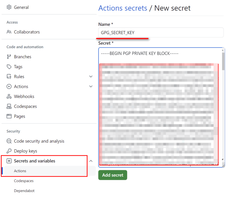 Secrets Gpg Key