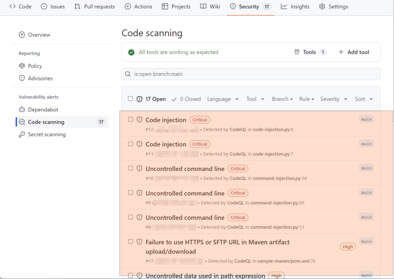 Codeql Analysis Results