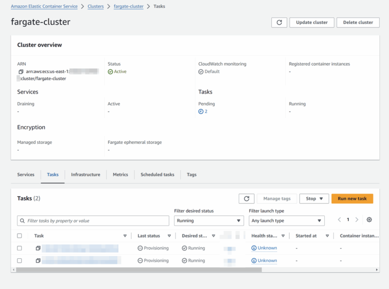 Fargate Provisioning Workflow Job1and2 Containers